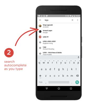 Google+ 7.0 Search Auto Complete