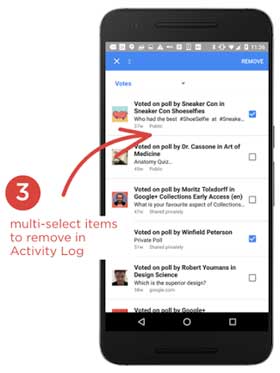 Google+ 7.3 Multi Select