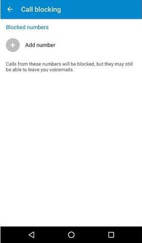 Android N Call Blocking