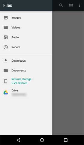 Android N File Manager