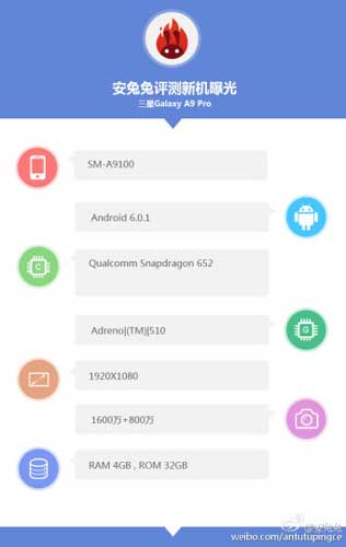 Samsung Galaxy A9 Pro Spec