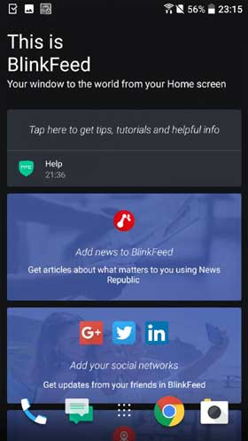 HTC Sense 8.0 BlinkFeed