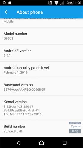 Sony Xperia Z2 Android 6.0