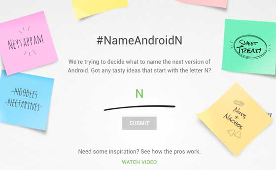 Android N Naming 
