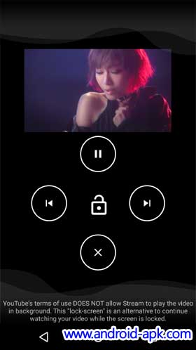 Stream Youtube Music Player 浮動視窗Stream Youtube Music Player Lock Screen