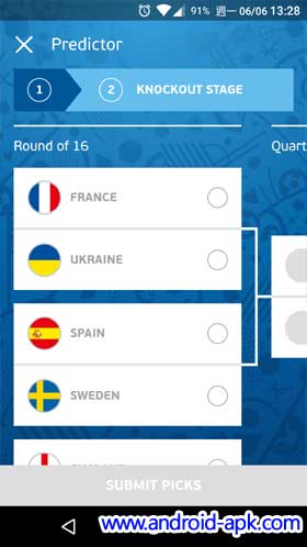 EURO 2016 Predictor 估波 16强