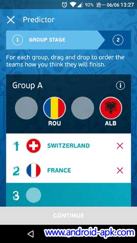 EURO 2016 Predictor 估波 分組賽