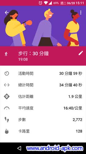 Google Fit 1.57 活运详情