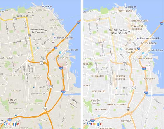 Google Maps Area of Interest Compare