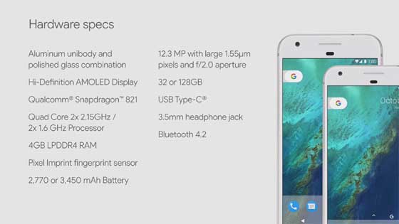 Google Pixel Spec