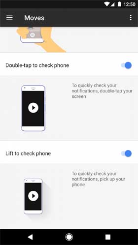 Google Pixel NPF26J Gestures