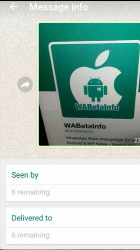 WhatsApp Beta Status Seen By