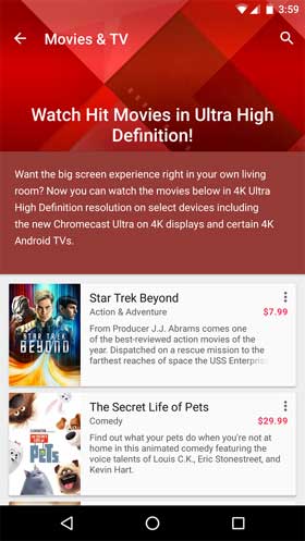 Google Play Movies 4K UHD