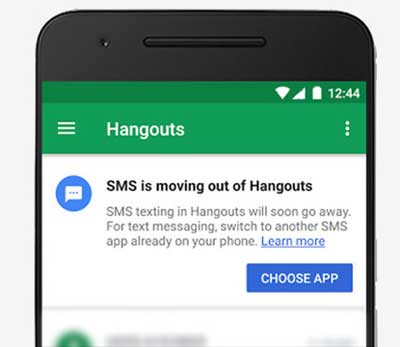 Google Hangouts 停止支援 SMS Message