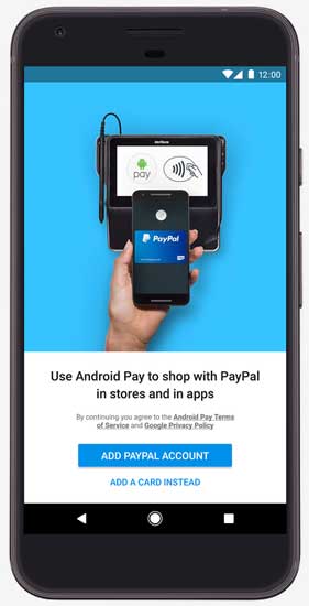 Android Pay 跟 PayPal 帳戶連結