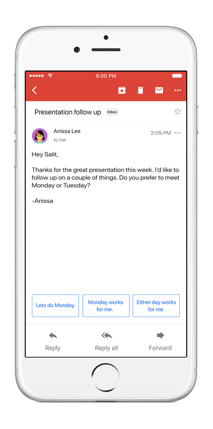 Gmail Smart Reply