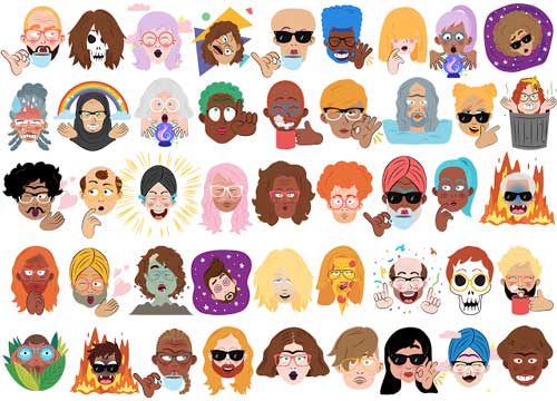 Google Allo Selfie Stickers