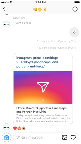 Instagram Direct Links