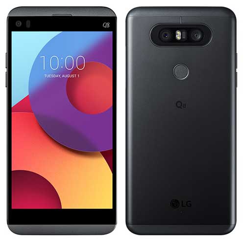 LG Q8 Front Back View