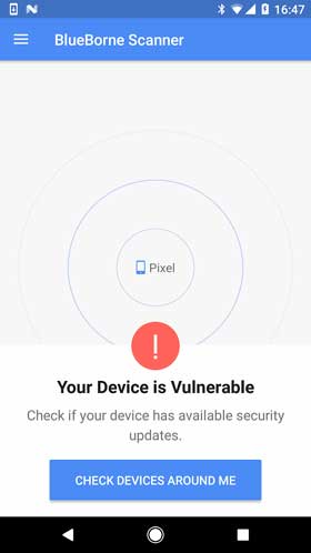BlueBorne Vulnerability Scanner 藍牙安全漏洞測試