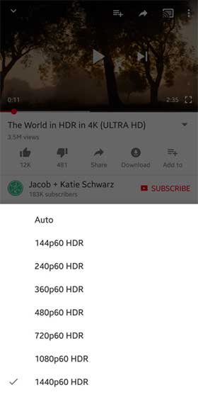  Youtube HDR 