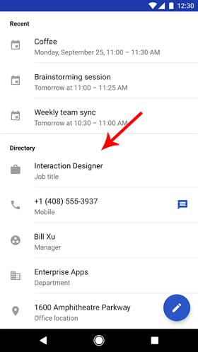 Google Contacts Directory