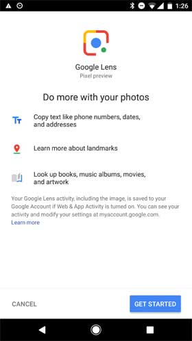 Google Lens Pixel Preview