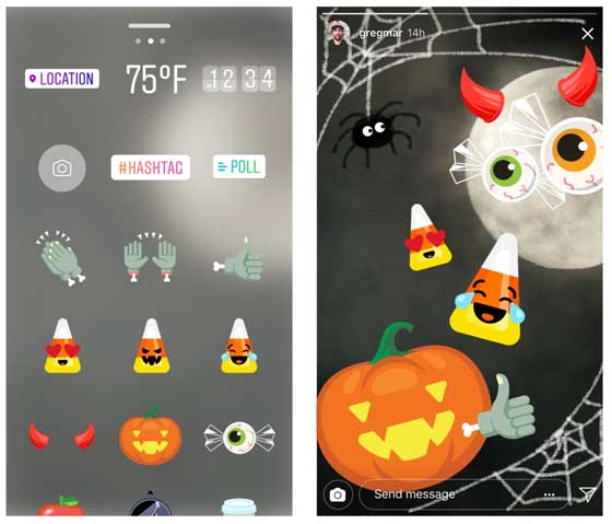 Instagram Halloween Stickers