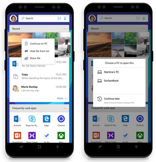 Microsoft Launcher Continue on PC