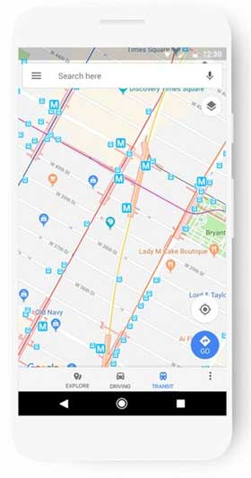 Google Maps 公共交通