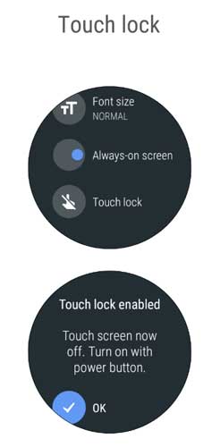 Android Wear Oreo Touch Lock