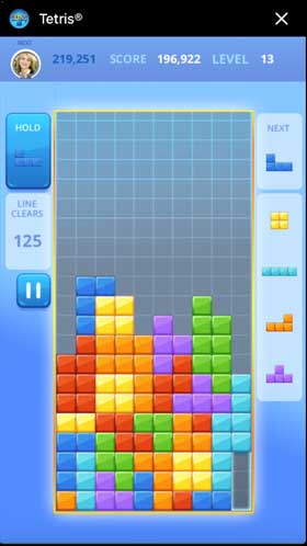 Facebook Messenger Tetris