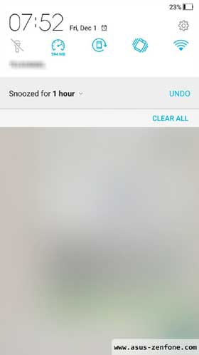 Asus ZenFone 3 Oreo Quick Settings