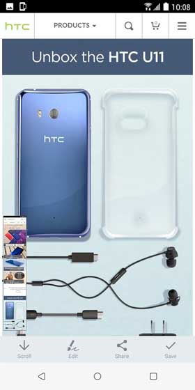 HTC 螢幕擷取工具 Scroll