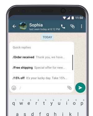 Whatsapp Business Quick Replies