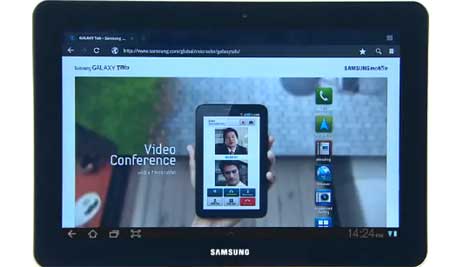 Samsung Galaxy Tab 10.1 HD Video Playback