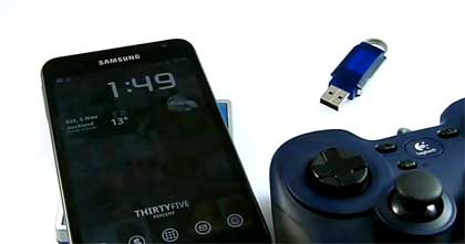 Galaxy Note 接驳 HDMI, USB OTG, 蓝芽键盘鼠标