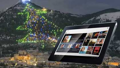 Sony Tablet S Xmas Tree Lighting