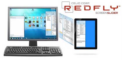 ScreenSlider Redfly Android 装置变成电脑的第二个屏幕