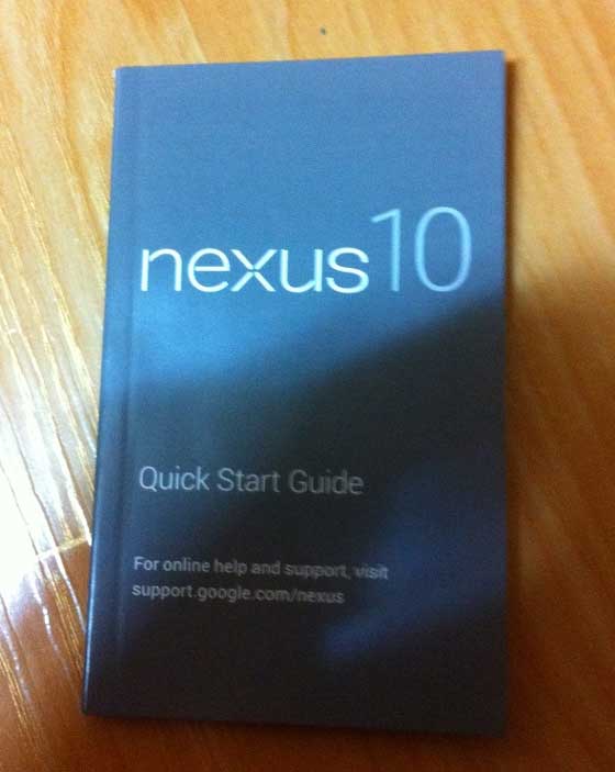 Nexus 10 Quick Start Guide
