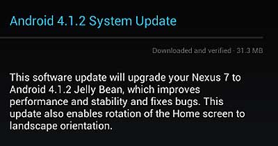 Nexus 7 Android 4.1.2