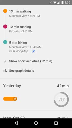 Google Fit Daily Details