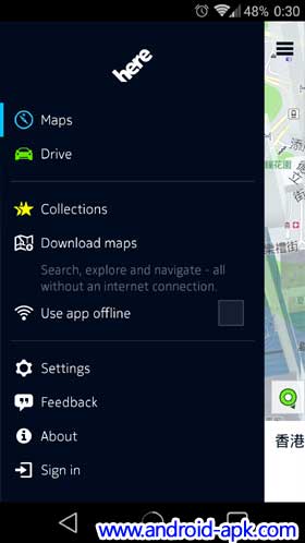 Nokia Here Map Menu