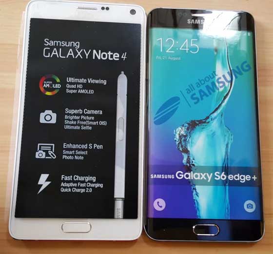 Samsung Galaxy S6+ Note 4