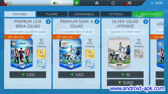 FIFA 16 In-App Purchase