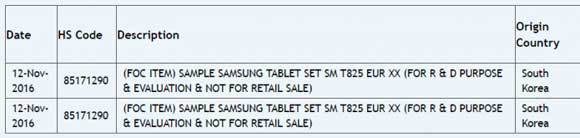 Samsung Galaxy Tab S3 SM-T825