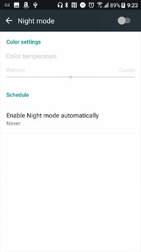 HTC 10 Android 7.0 Night Mode