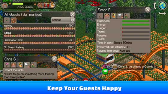RollerCoaster Tycoon Management