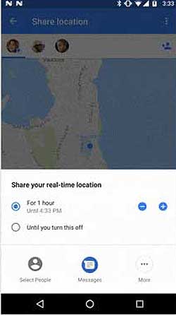 Google Maps 分享位置