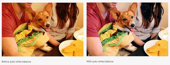 Google Photos Auto White Balance